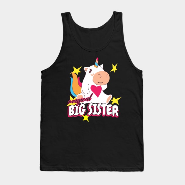 Big Sister Unicorn Tank Top by Foxxy Merch